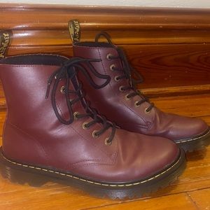 Maroon doc martens